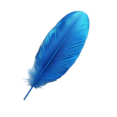 Vivid Blue Feather Against Bold Stripes Artistic Design