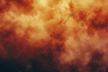Obraz premium Vivid Cloud Formation in Warm Hues During Sunset Creates a Dramatic Atmosphere in the Evening Sky. Generative AI