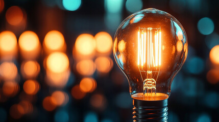 Glowing lightbulb or abstract neon shapes symbolize innovation and creativity on a blank background, representing fresh ideas, inspiration, and limitless potential in modern design and thinking.

