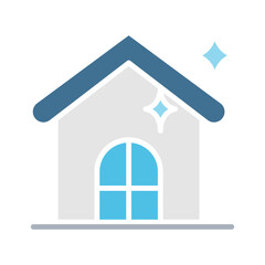 Housekeeping icon in flat color style