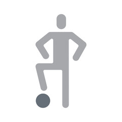 Soccer training icon in flat color style