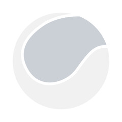 Tennis ball icon in flat color style