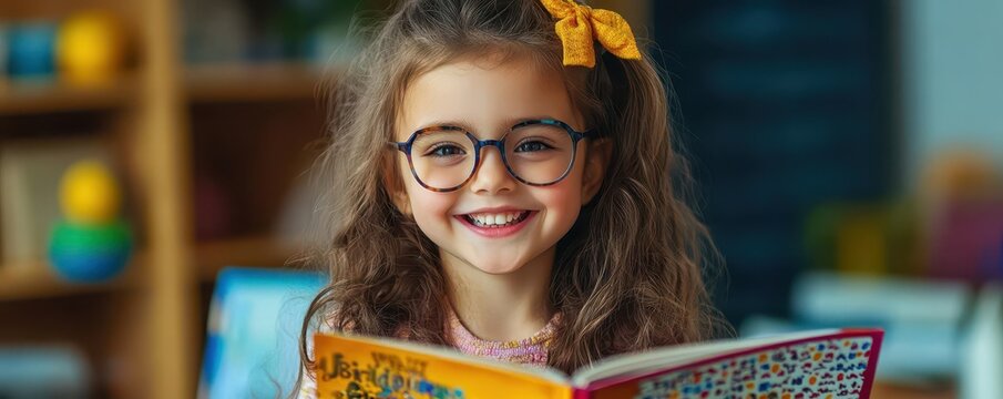 A child smiling as they read their favorite story in Braille, highlighting the importance of accessible education on World Braille Day