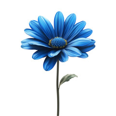 Fototapeta premium Vibrant Blue Flower Artistic Digital Design Abstract Background