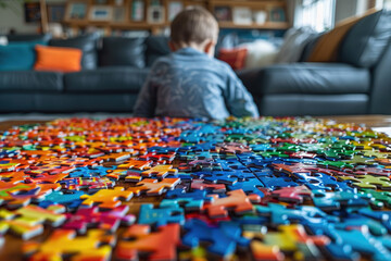 The child is depressed, does not want to study, and there are problems in the autistic family. Light It Up Blue.World Autism Awareness Day
