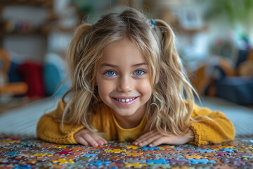 The children are in the consulting room.The concept of the development of children with neurodevelopment. Attention deficit hyperactivity disorder. Autism and the Puzzle