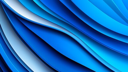 Fototapeta premium Blue smooth waves overlay. Abstract background for web design and presentations