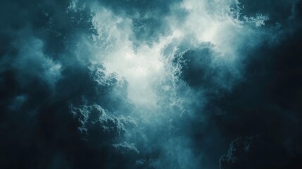 Abstract Cloud Background with Dim Light and Security Elements