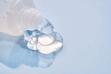 The texture of the cosmetic gel in the tube.