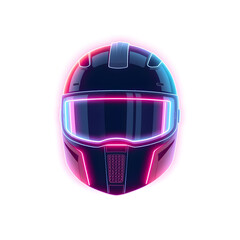 Helmet holographic 3D icon. neon symbol vector illustration isolated on white background. Generative AI