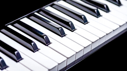 Naklejka premium Close up of piano keys creating a harmonious musical pattern
