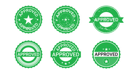 6 100% editable green approved stamp 