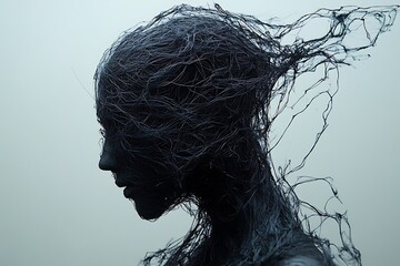 Woman, Abstract, Profile, Soft Light