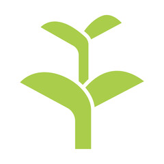 Sprout icon in flat color style