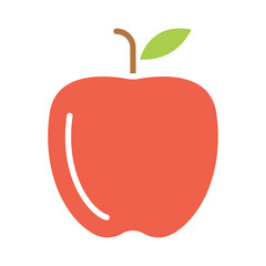 Apple icon in flat color style