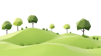 landscape with green grass