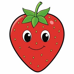 Obraz premium strawberry vector illustration