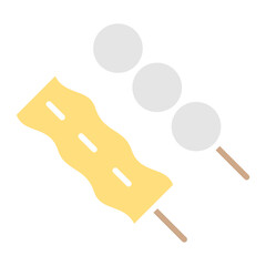 Oden icon in flat color style