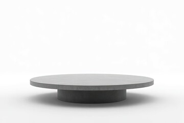 Modern Concrete Round Table Mockup for Product Display