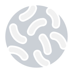 Probiotic icon in flat color style
