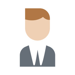 Man icon in flat color style