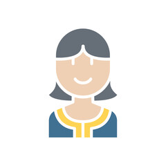 Singaporean icon in flat color style