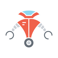 robot icon in flat color style