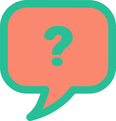 Message inquiry fill and outline icon in 2 colors