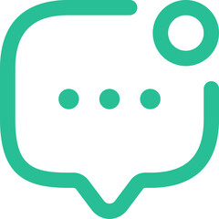 Message notification bold outline icon