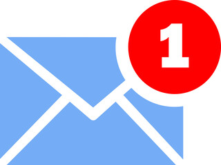 Fototapeta premium New message fill icon 2 colors