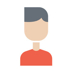 Man icon in flat color style