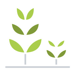 Tree icon in flat color style