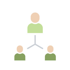 Community icon in flat color style