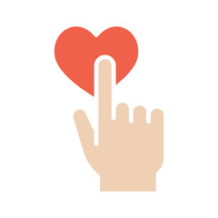 Donation icon in flat color style