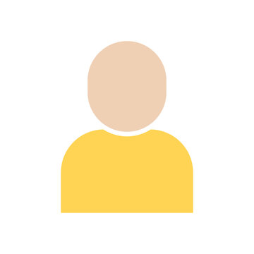 User icon in flat color style