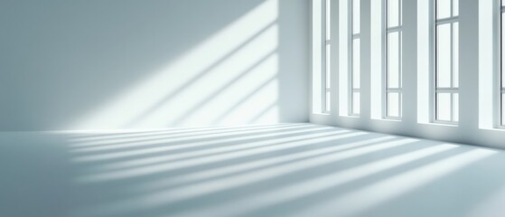 Obraz premium empty room interior with sunlight