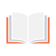 Open Book icon in flat color style