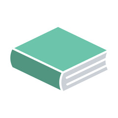 Book icon in flat color style