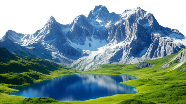 mountain lake in the alps