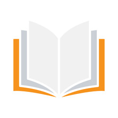 Open Book icon in flat color style