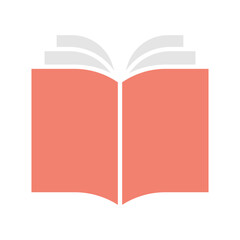 Open Book icon in flat color style