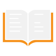 Open Book icon in flat color style