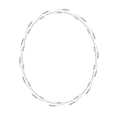 hand drawn floral frame