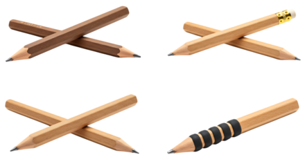 Assortment of Various Colored Pencils with and without Grip on Black Background