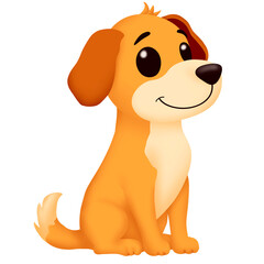 Cute dog isolated 