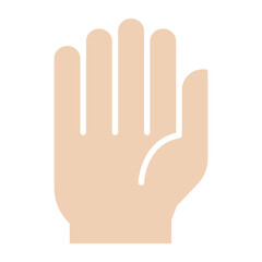 Palm icon in flat color style