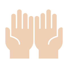 Pray icon in flat color style