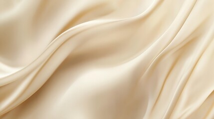 Obraz premium Elegant draping of smooth cream fabric displays soft textures and flowing lines, perfect for various design applications and textile projects