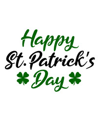 Fototapeta premium Happy St Patricks Day typography design on plain white transparent isolated background for card, shirt, hoodie, sweatshirt, apparel, tag, mug, icon, poster or badge