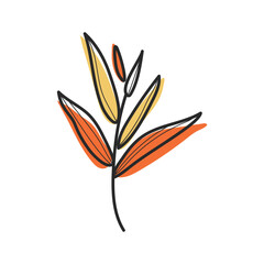 Abstract flower icon element tattoo